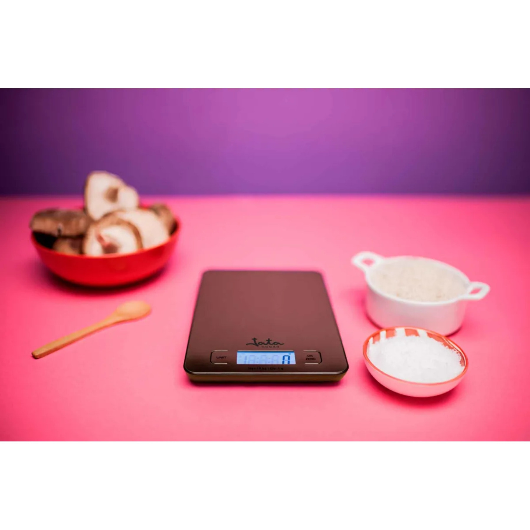 Báscula de cocina JATA HBAL1300 hasta 10 kg. Analiza valores nutricionales de los alimentos