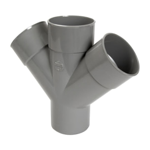 Culotte et embranchement NICOLL double parallèle à 45° - male-femelle - RH14