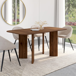 Table à manger extensible Cassia 160-200cm effet noyer