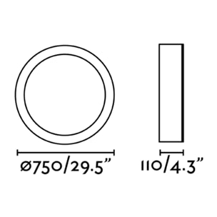 MEGA Plafonnier blanc dimmable