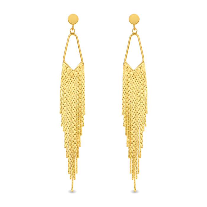 Pendientes acabado en oro amarillo de 18k