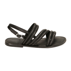 Sandalias de piel negras