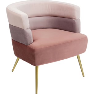 Fauteuil Sandwich velours rose Kare Design