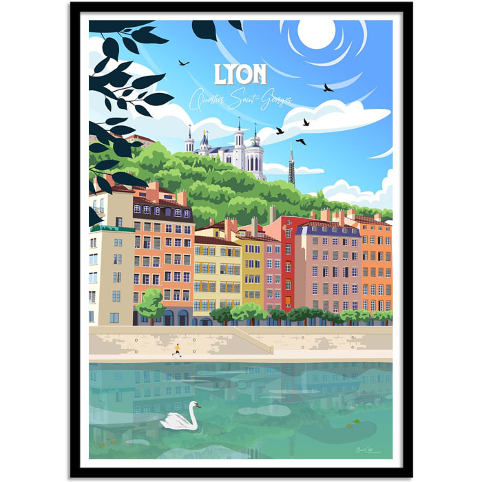 Affiche - Lyon Quartier Saint-Georges - Benoit Collet