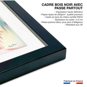 Affiche enfant visage Affiche sous cadre noir