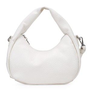 Bolso pequeño blanco con cremallera