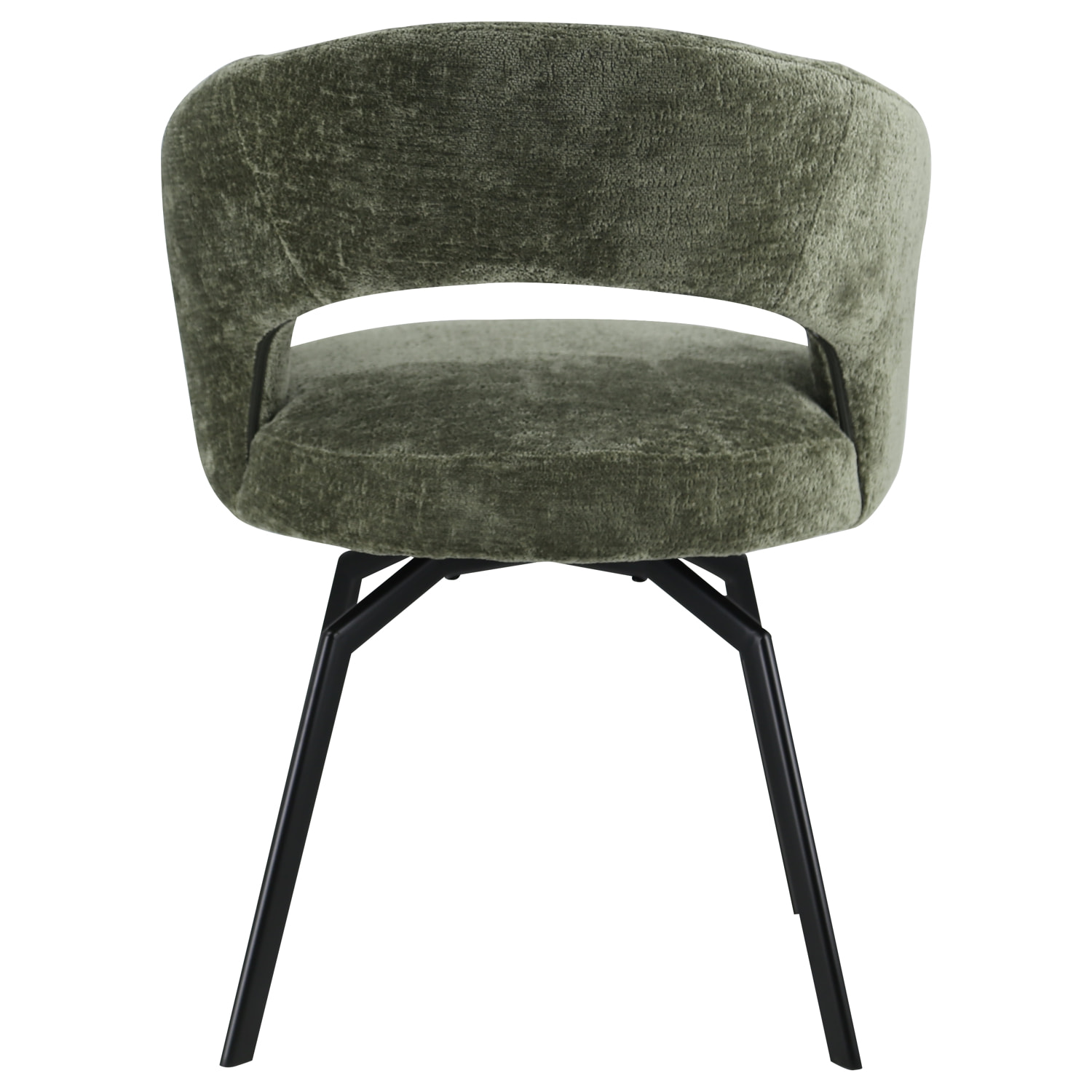 Chaise en chenille verte EHBA