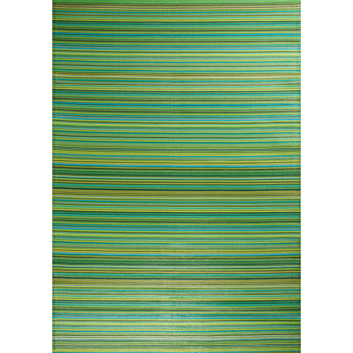 CAPRI - Tapis d'extérieur à motif rayure dégradée - Vert