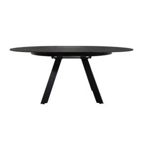 Table ronde en céramique extensible 190x140cm gris - PATRA