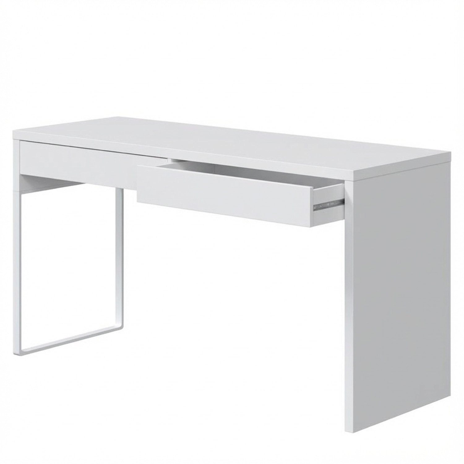 Scrivania Ufficio Home Office Studio Design Moderno Tavolo Lavoro Computer Cassetti Arredo Casa Professionale Ampia Superficie 138 x 50 x 75 Cm Bianco