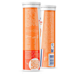 Nutri&Co Électrolytes Hydratation - 5 Minéraux 4 Vitamines - Goût Pêche - Lot de 3 tubes - 45 comprimés