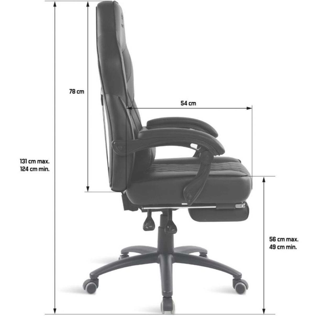 Chaise gaming SPIRIT OF GAMER MUSTANG SERIES - BLACK