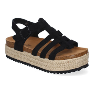 Sandalias con Plataforma de Yute para Mujer, Comodas y Elegantes, Diseño Moderno