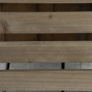 Pack de 2 Plataformas con Ruedas de Madera, Soportes para Plantas con Ruedas 360 ° Giratorias Bloqueables, Bases para Macetas, Exterior, Interior, Jardín, Carga 50 kg, Marrón Oscuro