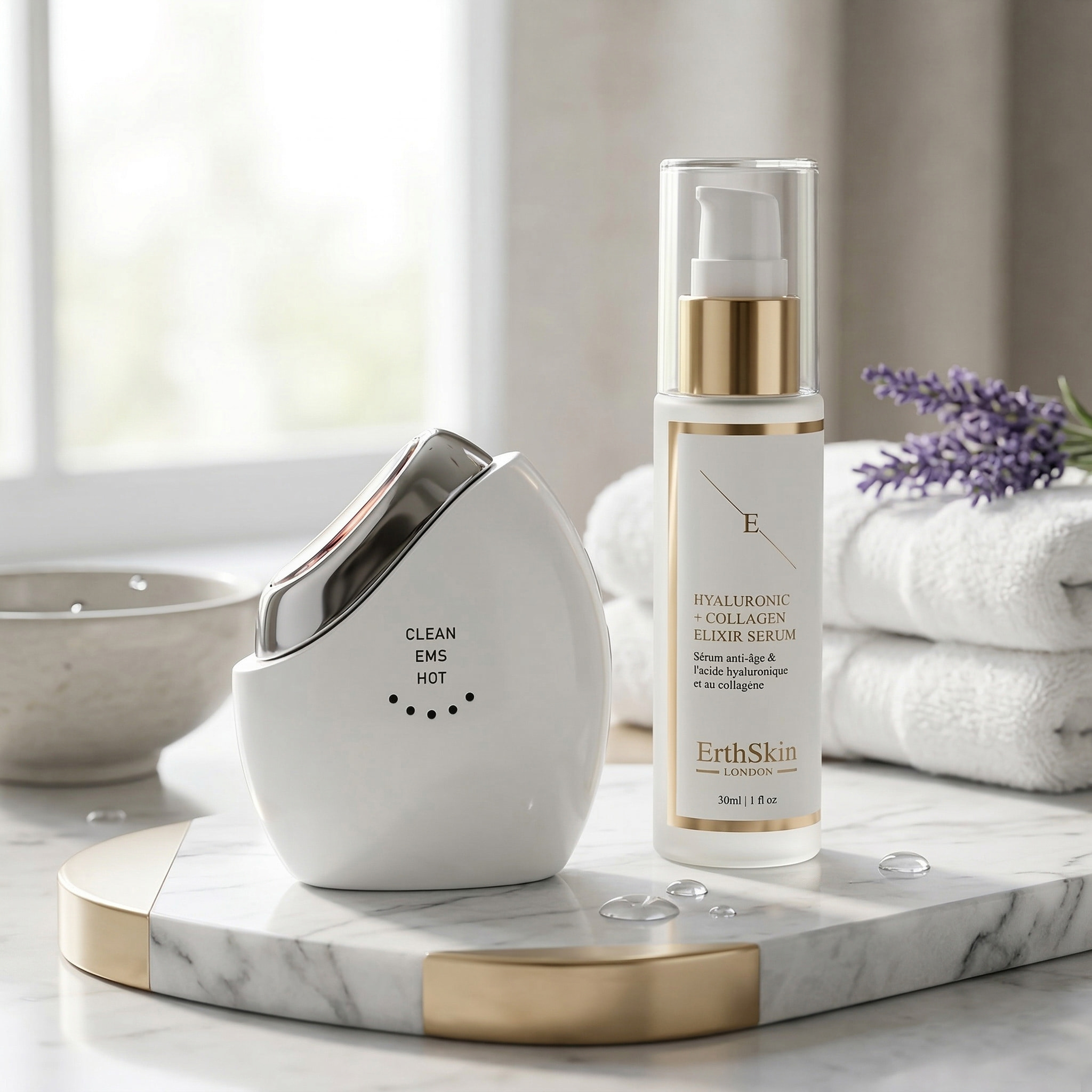 Set Facial Regenerador (LED Youth Glow EMS Sculptor + Suero HA)