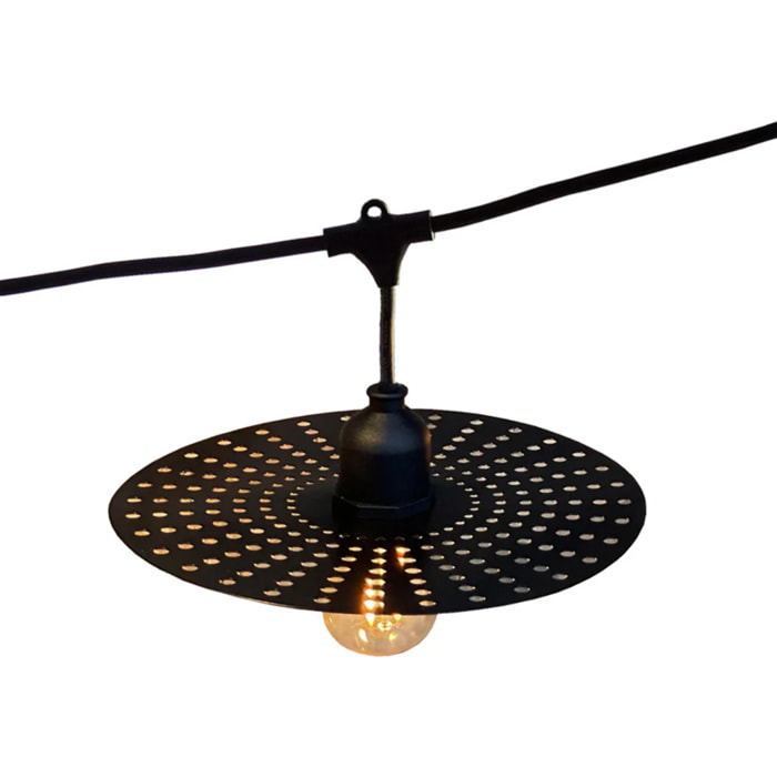 Guirlande métal vintage PLANET 10 ampoules E27 6M