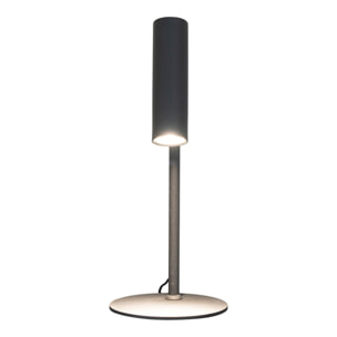 Lampada da tavolo Paris in acciaio nero orientabile