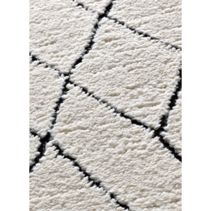 TURIN Alfombra bereber con relieve en blanco y negro, varias medidas disponibles