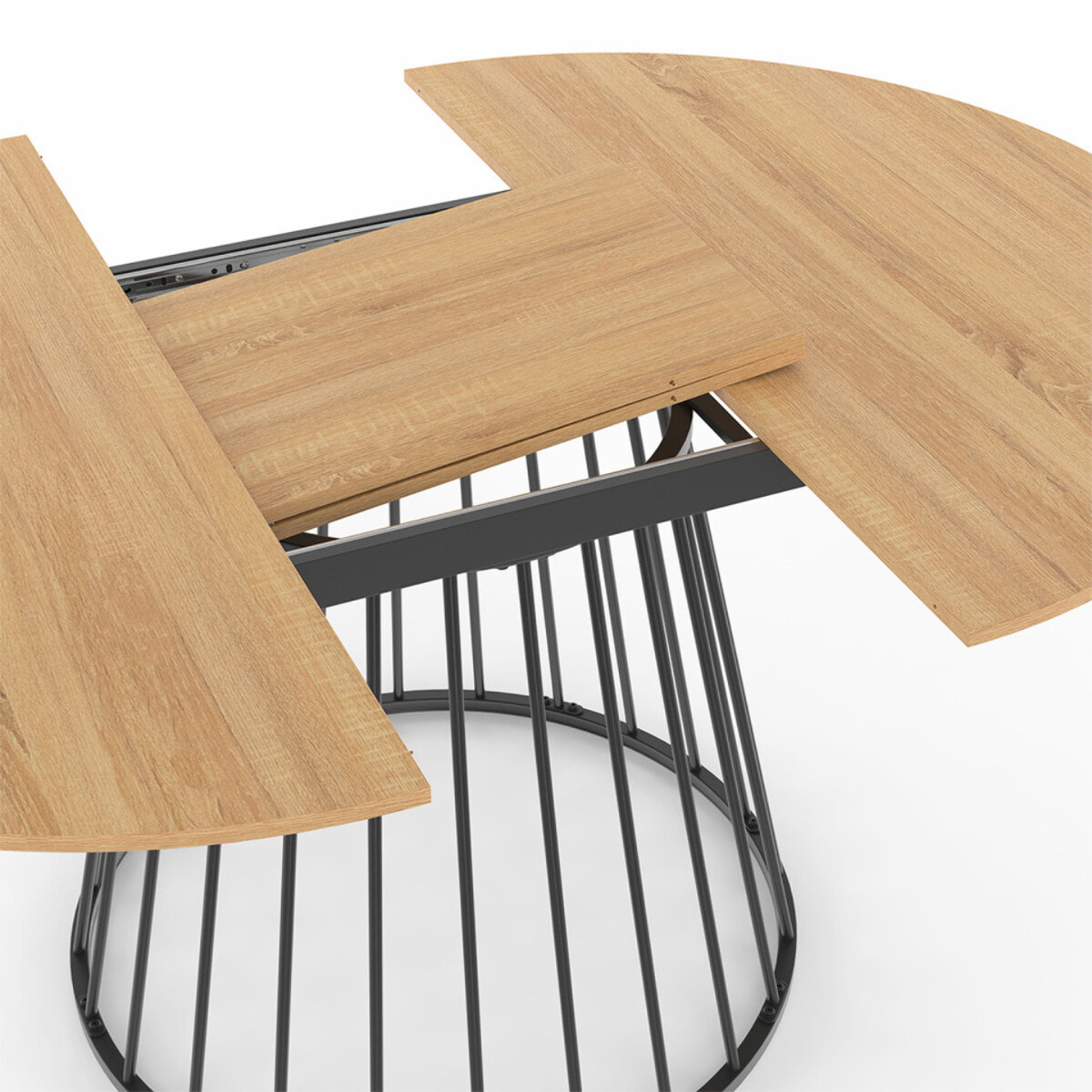 Table à manger ronde extensible Adelle Ø110-150cm