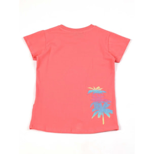 T-shirt a maniche corte da bambina in cotone Leone Bright