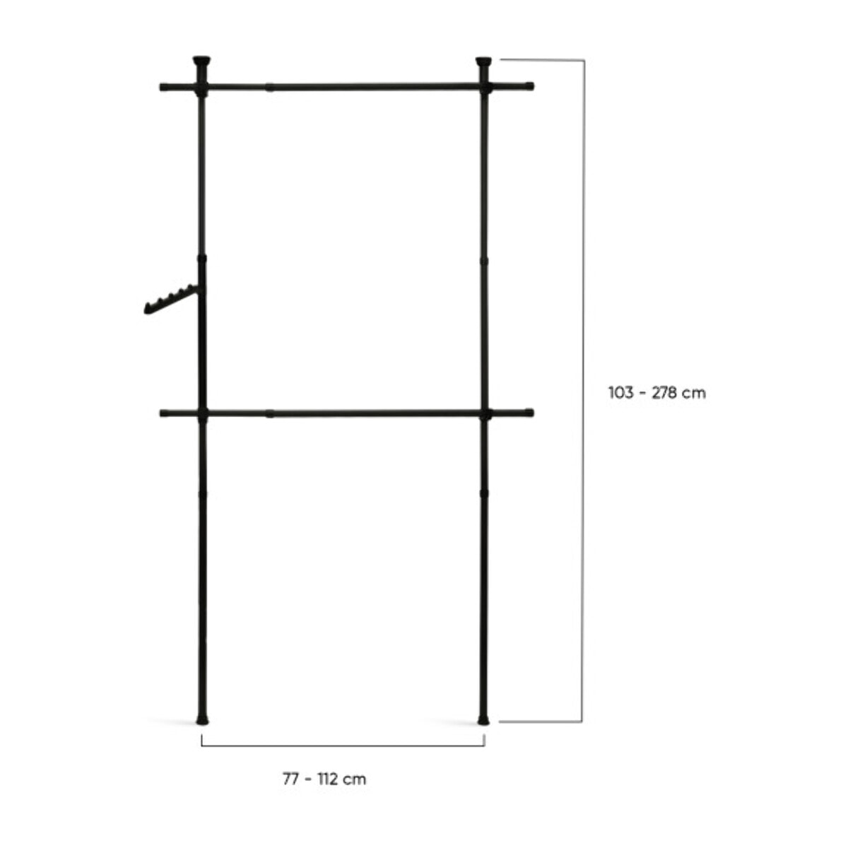 Penderie télescopique - Noir