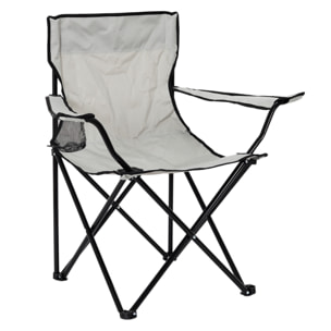 Fauteuil Camping Pliant Gris