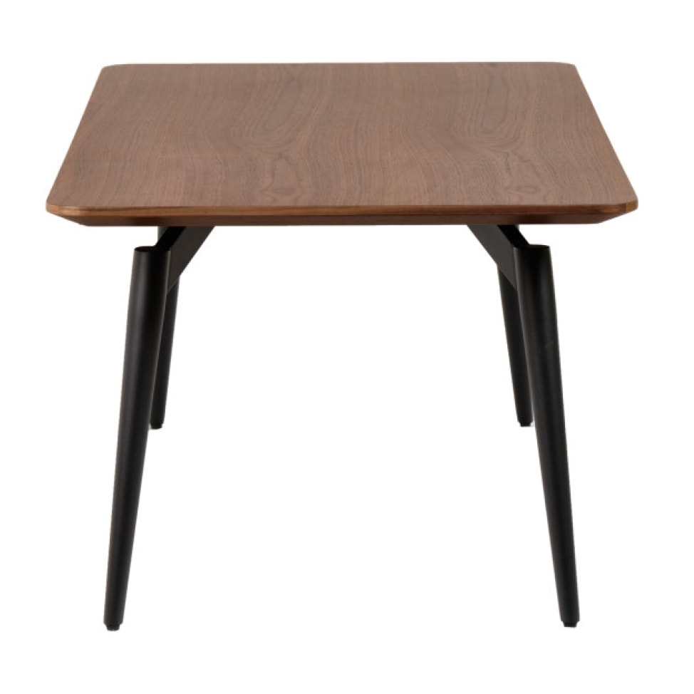 Table basse 120 cm plaquée en bois avec pieds en métal - NORWAY