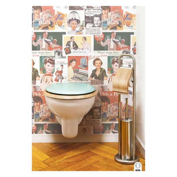 Abattant traditionnel OLFA 'rétro pastel' - Vert