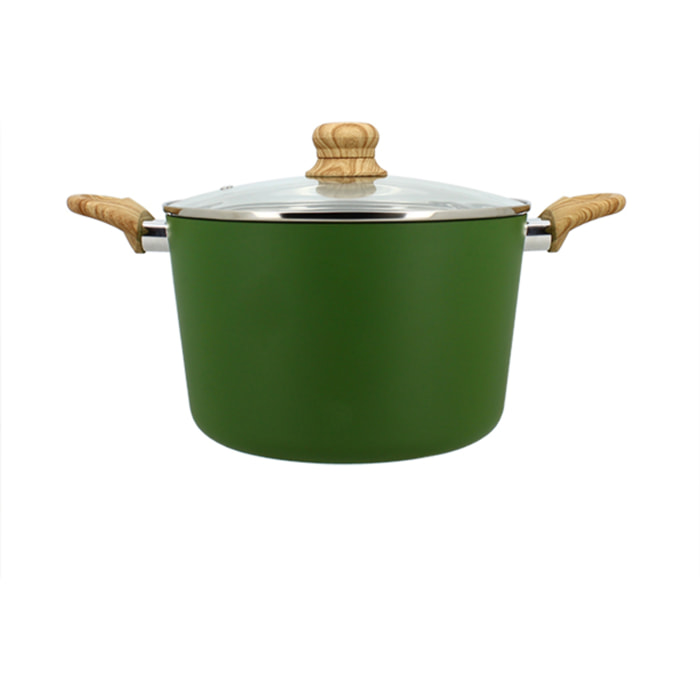 Faitout en revêtement céramique 24cm vert - tous feux COLORAMA