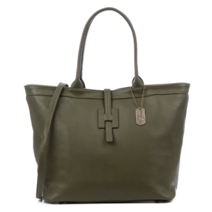 Aurigo borsa shopper donna in vera pelle Dollaro. Doppia posizione.