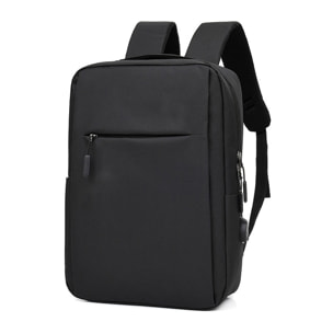 DAM Mochila para Laptop con interfaz de carga USB. 30x13x42 Cm. Color: Negro