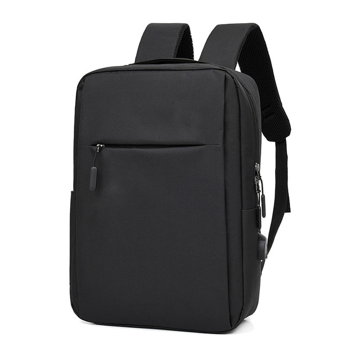 DAM Mochila para Laptop con interfaz de carga USB. 30x13x42 Cm. Color: Negro