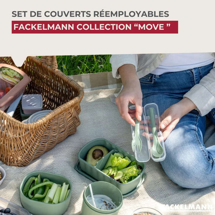 Boîte de 3 couverts réemployables Fackelmann Storage