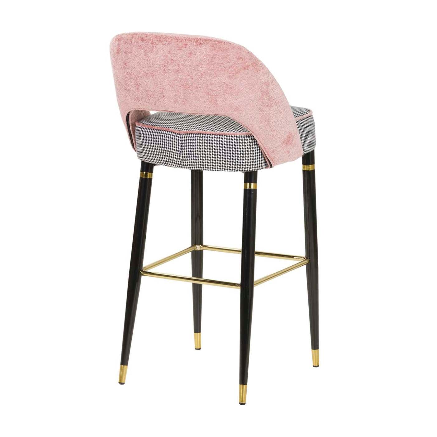Taburete Velvet Rosa Houston 51x53x102 Cm