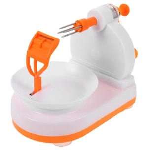 Pelador de fruta de plástico abs color naranja y blanco