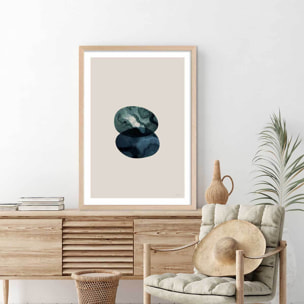 Affiche labradorite vertueuse Affiche + cadre en bois - Chêne