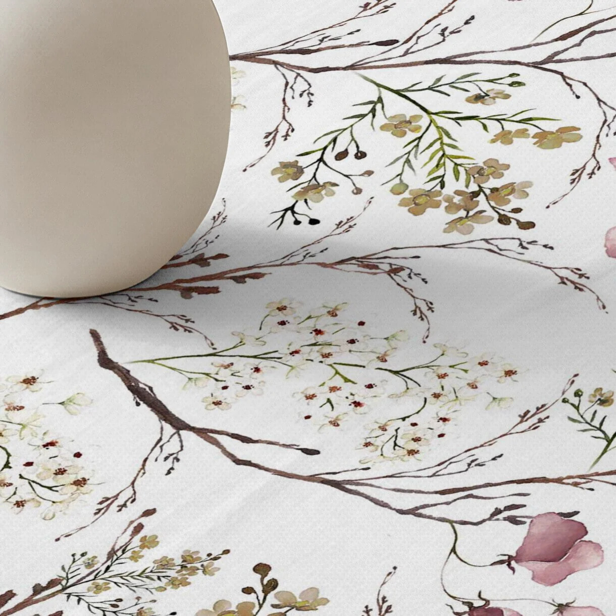 Nappe ronde en résine anti-taches 0120-342