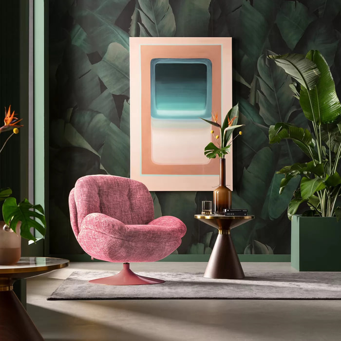 Fauteuil pivotant Cosy rose Kare Design