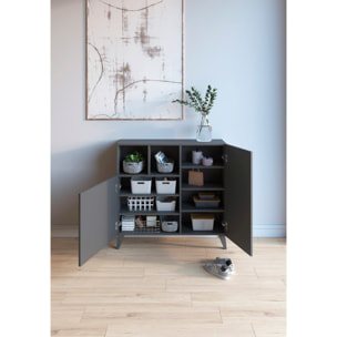 Zapatero Oslo melamina grafito 87x90x27 cm