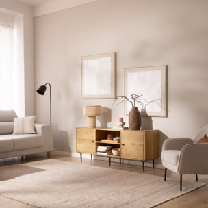 Meuble tv Boreal -bois massif de manguier-couleur bahamas naturelles 150 x 61 x 40 cm