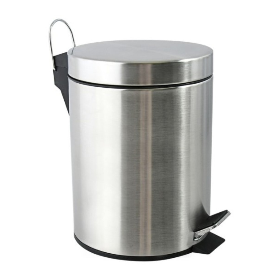 Poubelle à pédale Inox 5L Inox Satiné MSV