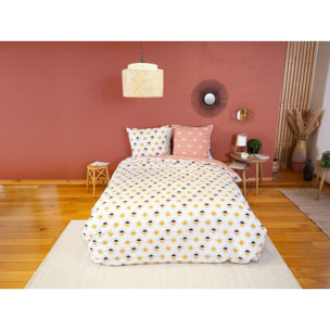 Parure housse de couette coton blanc