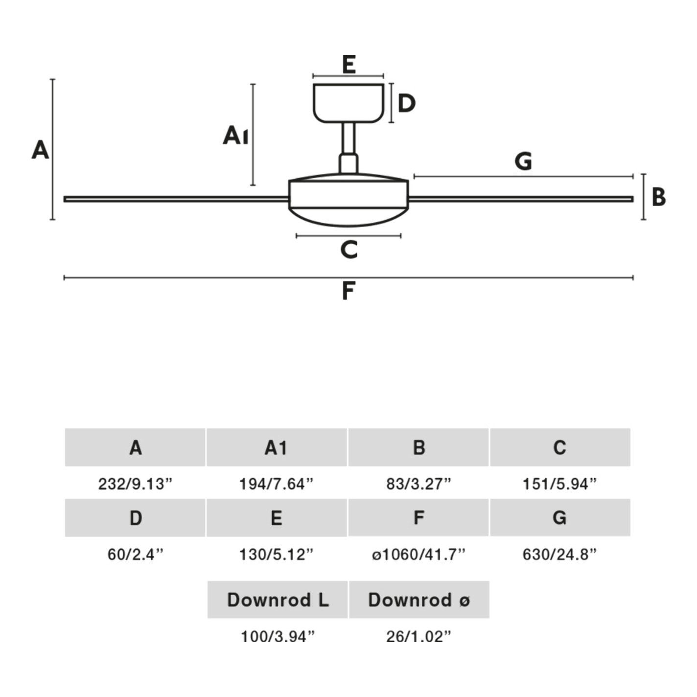 CRUISER S Ventilatore a soffitto nero