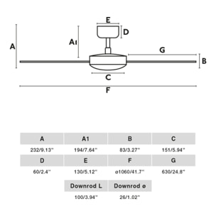 CRUISER S Ventilatore a soffitto nero
