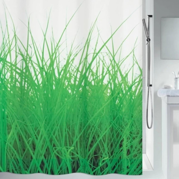Rideau de douche Polyester GRASS 180x200cm Vert Spirella