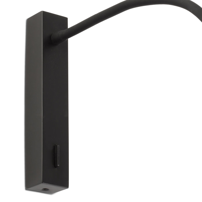FLIN Lampada da parete lettore nera