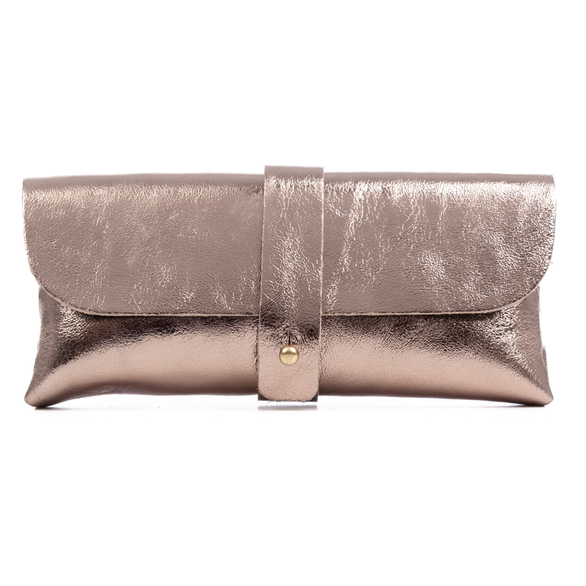 Argelato mini borsa a mano / portafoglio donna. Vera pelle scamosciata lucida.