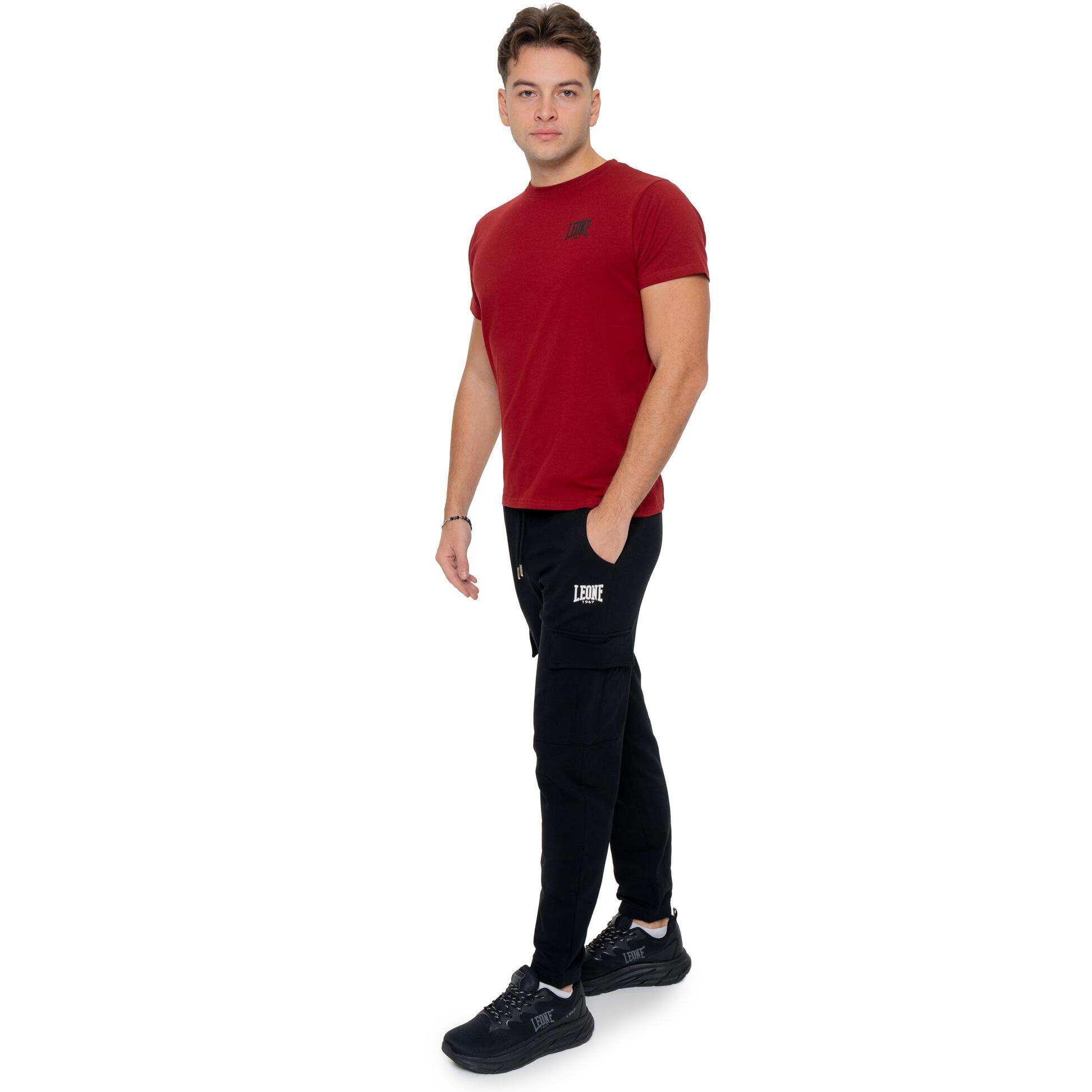 Camiseta hombre Leone 1947 Apparel manga corta algodón elástico logo pequeño