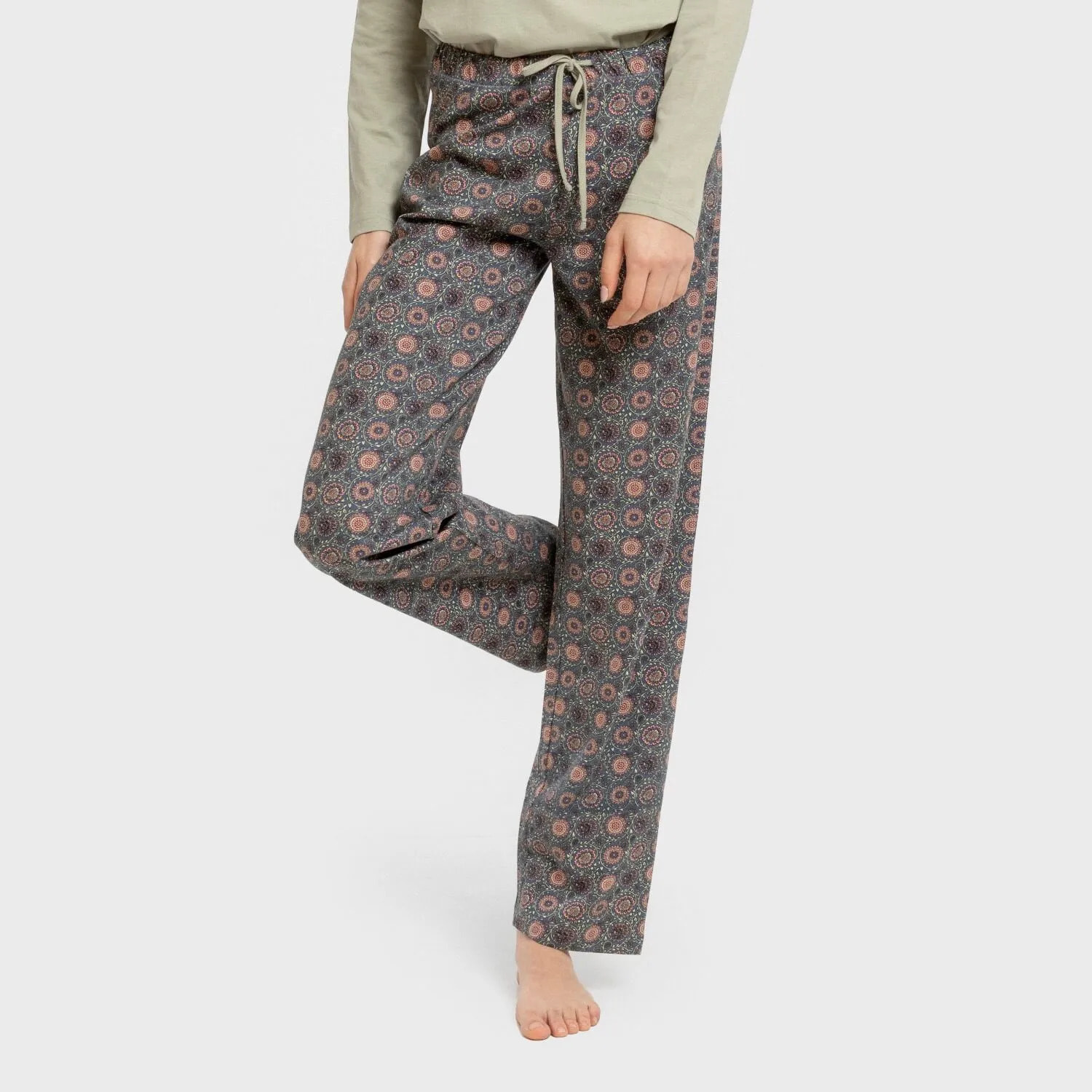 Pijama largo algodón Gabi Verde Claro