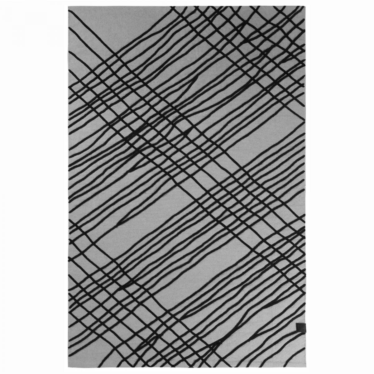 Tapis salon et chambre tissé en coton motif géométrique PURI